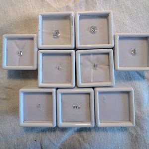 Swarovski ZIRCONIA clear stones multi-sizes,9 pcs